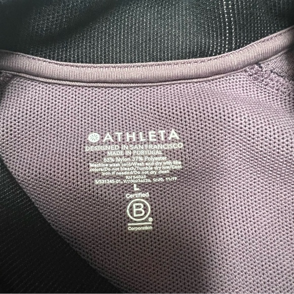 Athleta Seamless Sweatshirt Womens Large Black Long Sleeve Crew Neck Pullover - Picture 5 of 7